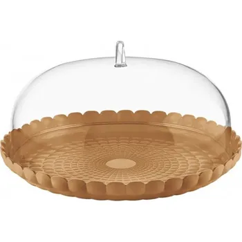 Podnos na dort s poklopem TIFFANY, terracotta - GUZZINI (TIFFANY podnos na dort, terracotta - GUZZINI)