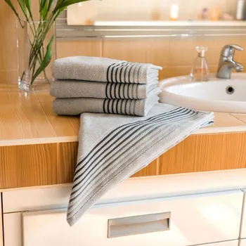 Osuška z egypské bavlny KATKA, šedá, 500g/m2, 70x140cm