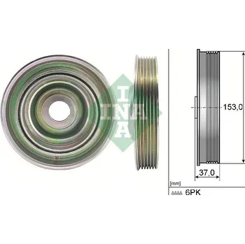 Řemenice, klikový hřídel INA 544 0097 10