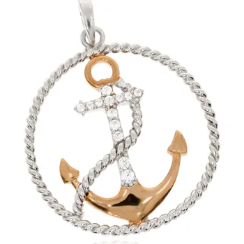 Přívěsek Zlatnictví Helios Stříbrný přívěsek s kotvou