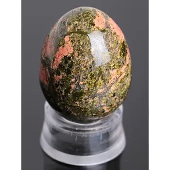 Magieprirody.cz Yoni kamenné vajíčko Unakit #110 + podstavec