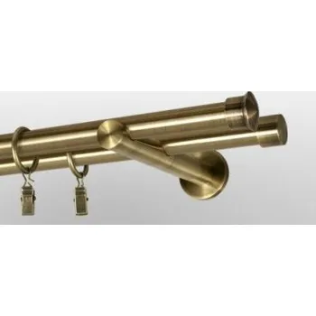 Garnýž Kovová garnýž Antik dvojitá Ø 19mm koncovka - Duo