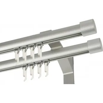 Garnýž Garnýž dvojitá hliníkový profil INOX koncovka Pullo