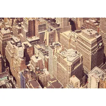 Fototapeta DIMEX | Vliesová fototapeta Obytné budovy v NY MS-5-2984 | 375 x 250 cm | bílá, béžová, hnědá + Vliesová fototapeta na stěnu DIMEX Obytné budovy v NY MS52984 v rozměru 375 x 250 cm + lepidlo zdarma