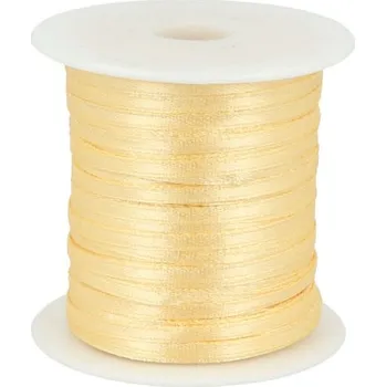 Stuha atlasová šíře 3mm jednolící, barva Smetanová (3004)