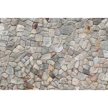 Fototapeta DIMEX | Vliesová fototapeta Kamenná mozaika MS-5-2398 | 375 x 250 cm | hnědá, šedá + Vliesová fototapeta na stěnu DIMEX Kamenná mozaika MS52398 v rozměru 375 x 250 cm + lepidlo zdarma