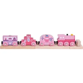 Vláček a vláčkodráha Bigjigs Rail Vlak pro princezny + 3 koleje