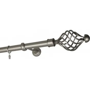 Garnýž Kovová garnýž Satin nickel Ø 25 mm - koncovka Navona tyč hladká