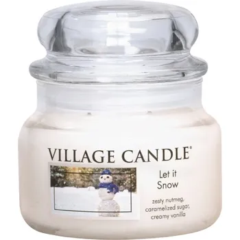 Svíčka VILLAGE CANDLE Vonná svíčka ve skle Let it Snow, malá