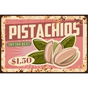 Fototapeta DIMEX | Vliesová fototapeta Cedule - pistácie MS-5-2122 | 375 x 250 cm| zelená, bílá, růžová + Vliesová fototapeta na stěnu DIMEX Cedule - pistácie MS52122 v rozměru 375 x 250 cm + lepidlo zdarma