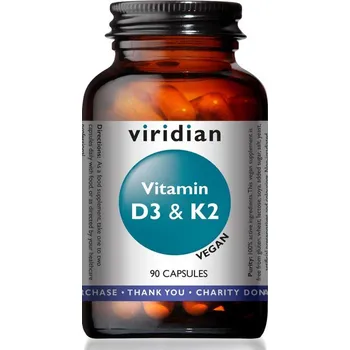 Viridian Vitamin D3 & K2 90 cps.