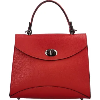 Kabelka Dámská kožená kabelka do ruky červená - ItalY Sarah červená