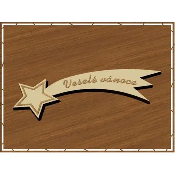 Vánoce Pelisport Vánoční kometa 10 cm Veselé vánoce