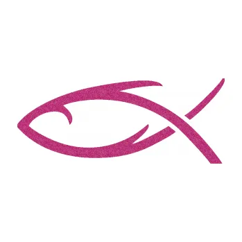 samolepka Jesus rybička 008 (90 - Ultra Metalic růžová) SAMOLEPKA NA AUTO, NÁLEPKA, FÓLIE, POLEP, TUNING, VLASTNÍ TEXT, TISK, AUTOSAMOLEPKY.cz, POLEPY, OBRÁZEK, LOGO, 3D STICKERS