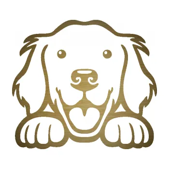 Polep vozidla SAMOLEPKA Pes 175 levá hlavička vykukuje (64 - škrábaný kov zlatý) NA AUTO, NÁLEPKA, FÓLIE, POLEP, TUNING, VLASTNÍ TEXT, TISK, AUTOSAMOLEPKY.cz, POLEPY, OBRÁZEK, LOGO, SAMOLEPKY