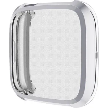 Příslušenství k chytrým hodinkám Silikonový kryt pro Fitbit Versa 4 - Stříbrný