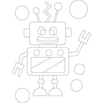 kreativní sada Radost v písku Mini sada A6 - balení 20ks Velikost šablony: robot