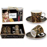 Carmani® Carmani - Porcelánové šálky s podšálkem G. Klimt, The Tree of Life na espresso v dárkové krabičce - 2*100 ml