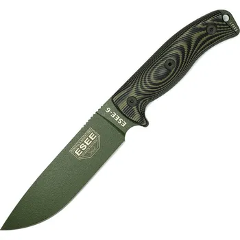 lovecký nůž ESEE Model 6 3D ODGreen Sheath Black