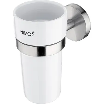 Nástěnný držák na zubní kartáčky keramický, nerez NIMCO UNIX nerez UNM 13058KN-10 Nimco