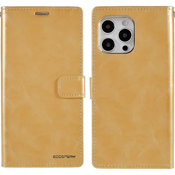 Pouzdro na mobilní telefon Mercury Ochranné pouzdro pro iPhone 14 Pro MAX - Mercury, Bluemoon Diary Gold