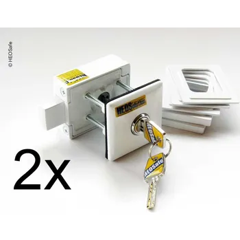 Příslušenství ke karavanu HEOS Přídavný zámek VAN Security sada 2 kusů bílých, se stejným klíčem