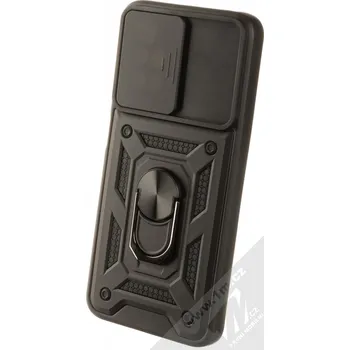 Pouzdro na mobilní telefon 1Mcz Armor CamShield odolný ochranný kryt s držákem na prst pro Xiaomi Redmi 10 černá (black)