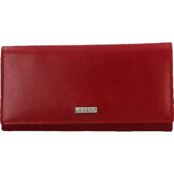 Peněženka dámská peněženka kožená s kovovým rámečkem 50039 - červená - RED