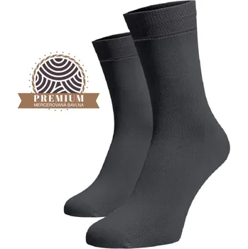 Dámské ponožky Ponožky z mercerované bavlny - šedé 45-46