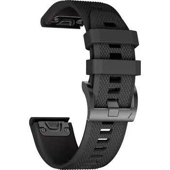 eses Silikonový řemínek pro Garmin - Černý, QuickFit 22 mm