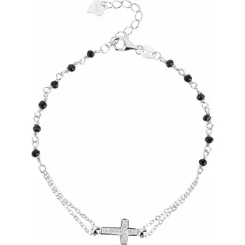 Náramek NUBIS® Stříbrný náramek křížek - NB-1152