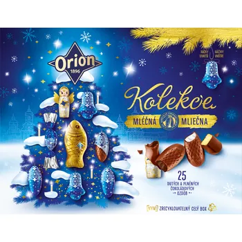 Čokoláda ORION Čokoláda Vánoční kolekce malá rodinná mléčná 352 g