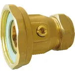 TIEMME Mosazné svěrné uzavíratelné šroubení k čerpadlu 28 mm x 6/4" s převlečnou matkou TM3888G2808