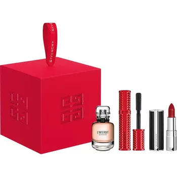 Dámský parfém Givenchy Givenchy L´Interdit Mini SET: Parfumovaná voda 10ml + Mascara 4g + Rtěnka na rty 1.5g Pre ženy Parfumovaná voda