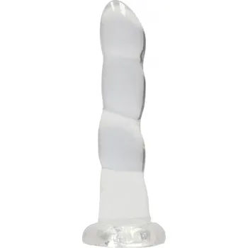 Dildo RealRock Bulbous Dildo with Suction Cup 17cm Transparent