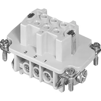 Elektrická zásuvka Amphenol C146 10B006 002 1-1 konektorová vložka, zásuvka Heavy|mate® C146 Počet kontaktů 6 + PE 1 ks