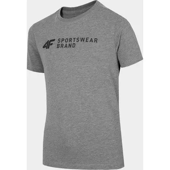 Dívčí tričko 4F HJZ22-JTSM003 MIDDLE GREY MELANGE Dětské tričko EU 140