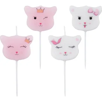 Dortová svíčka Kitty dortové svíčky 4 ks 8 cm gi51892