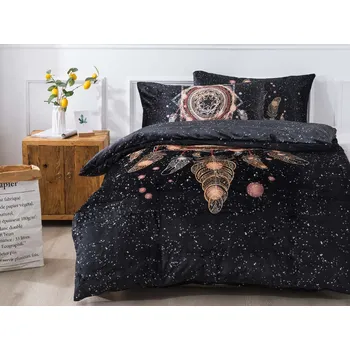 Povlečení XPOSE Exclusive Lapač snů černé 140 x 200, 70 x 90 cm zipový uzávěr