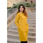 Šaty Lena žluté s dlouhým rukávem z biobavlny Velikost: XL