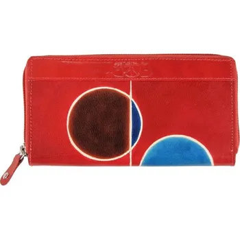 Dámská kožená peněženka Symmetry London červená 18,5 x 10,5 cm