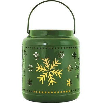 EMOS DCLV12 LED dekorace - lucerna s vločkami kovová