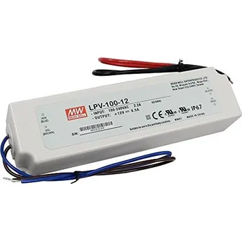 Napájecí zdroj pro osvětlení Síťový spínaný zdroj MEAN WELL 100-240V - 12V, 8,5A, 100W vestavný pro LED pásky