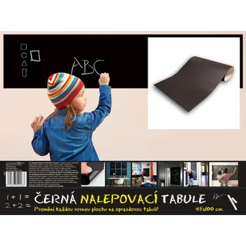 Magnetická kreslící tabulka Samolepící tabule 45x100cm černá s křídou 140731 (Korková tabule s rozměry 30 x 40 cm, v dřevěném rámu 15 mm širokém, tloušťka korku 7 mm.)