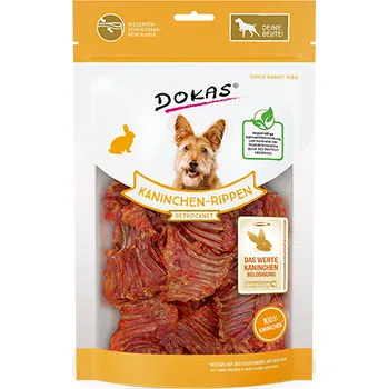 Pamlsek pro psa Dokas Králičí žebírka 100 g