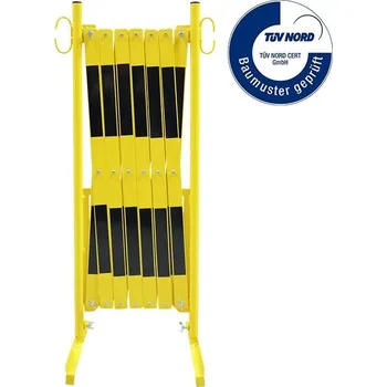 Plot Černo-žlutá mobilní bariéra - délka 400 cm, výška 105 cm