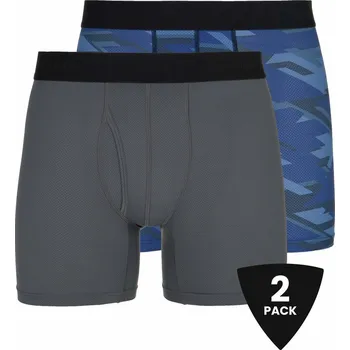 Pánské spodní prádlo Pánské technické boxerky Kilpi 2 pack Nett-U Tmavě šedá/modrá L