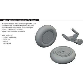 Plastikový model Eduard 1/48 A6M wheels w/smooth tire (EDUARD)