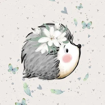 Teplákovina Roztomilý ježek, PZL, panel (E) (Panely a ladící metráž)