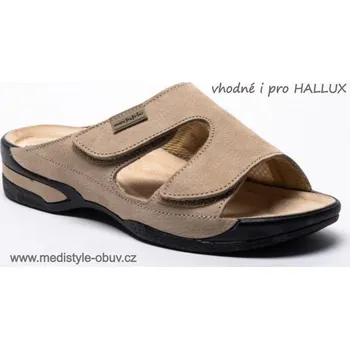 Dámská zdravotní obuv MEDISTYLE OLDŘIŠKA 2O-E12/TL/H pantofel BÉŽOVÝ HALLUX vel.35-42, béžová - 41